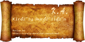 Király Aurélián névjegykártya