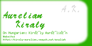 aurelian kiraly business card